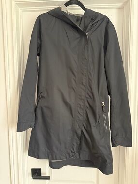 Lululemon Black Hooded Rain Coat